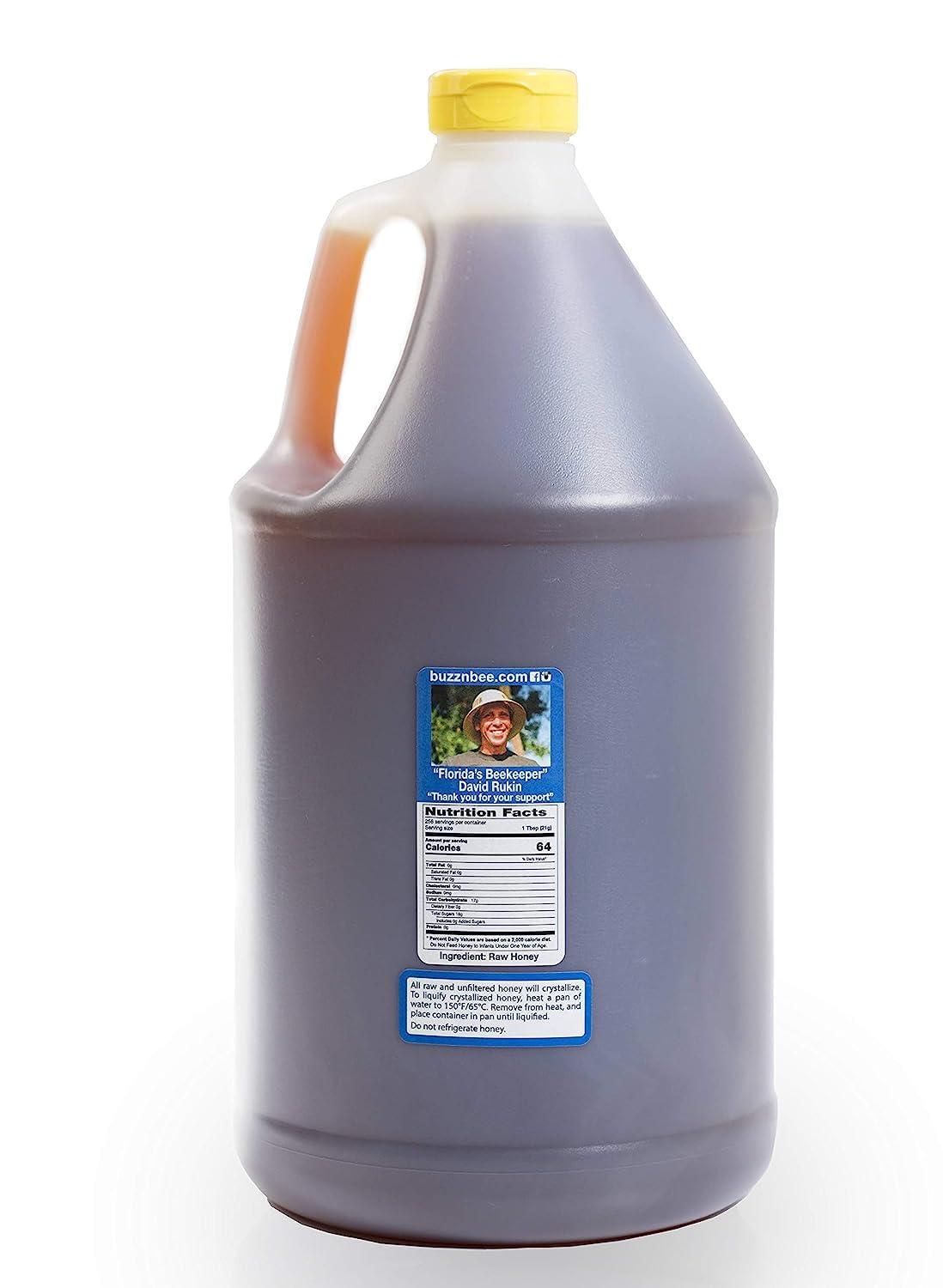 Buzzn Bee Buzzn Bee Raw Florida Honey - Unpasteurized and Unfiltered (Wildflower, 12 Pound (Pack of 2))