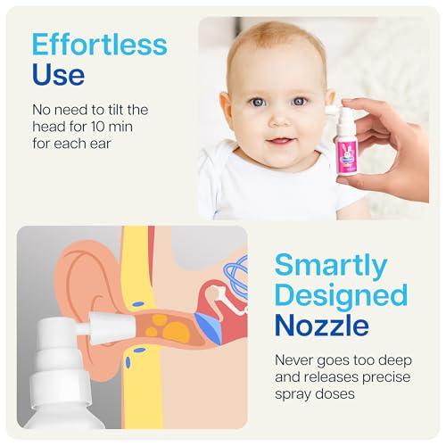 NAVEH PHARMA NAVEH PHARMA CleanEars Baby | Fast-Acting Ear Wax Removal Drops | Breaks Down & Dissolves Wax in Just 1 Treatment | Clinically Proven to Be 300% More Effective | All-Natural, Gentle & Safe | 1 Fl Oz