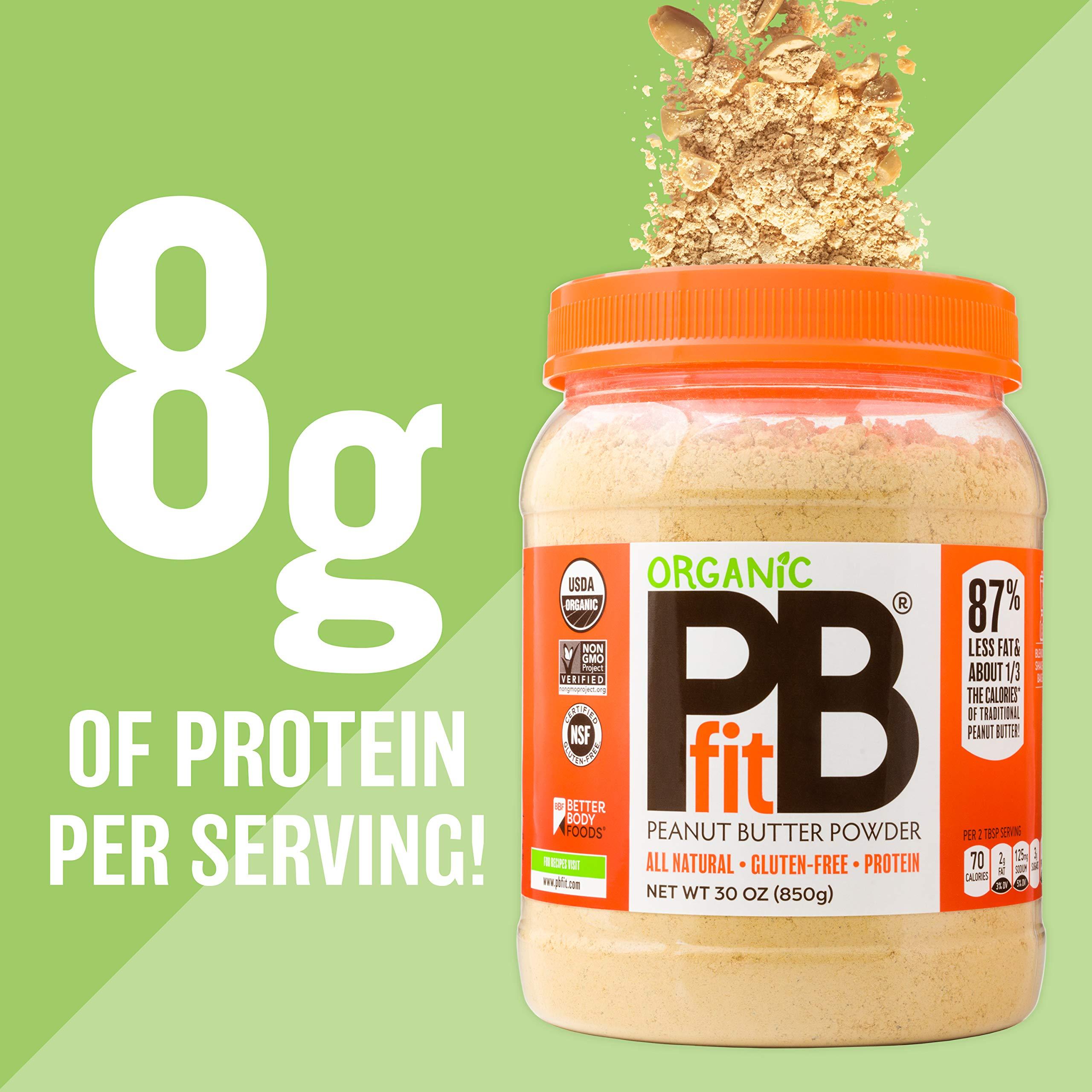 PBfit PBfit All-Natural Organic Peanut Butter Powder, 30 Ounce, Peanut Butter Powder from Real Roasted Pressed Peanuts, Good Source of Protein, Organic Ingredients