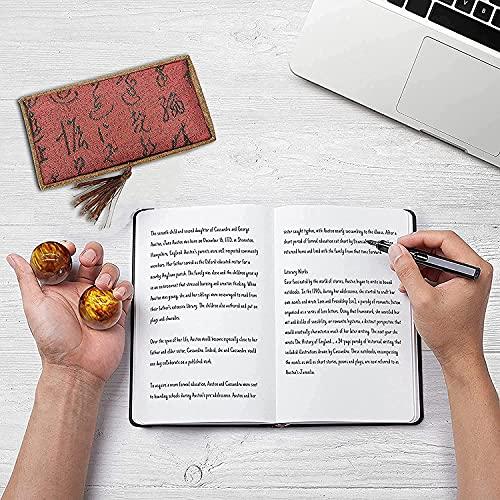 ZHANGDONG ZHANGDONG Baoding Balls Chinese Exercise Balls Stress Balls for Adults 2 Inch Chinese Health Exercise Massage Balls, Massage Natural Stone Health Ball Box for Hand Therapy, Exercise(Color:Beeswax)