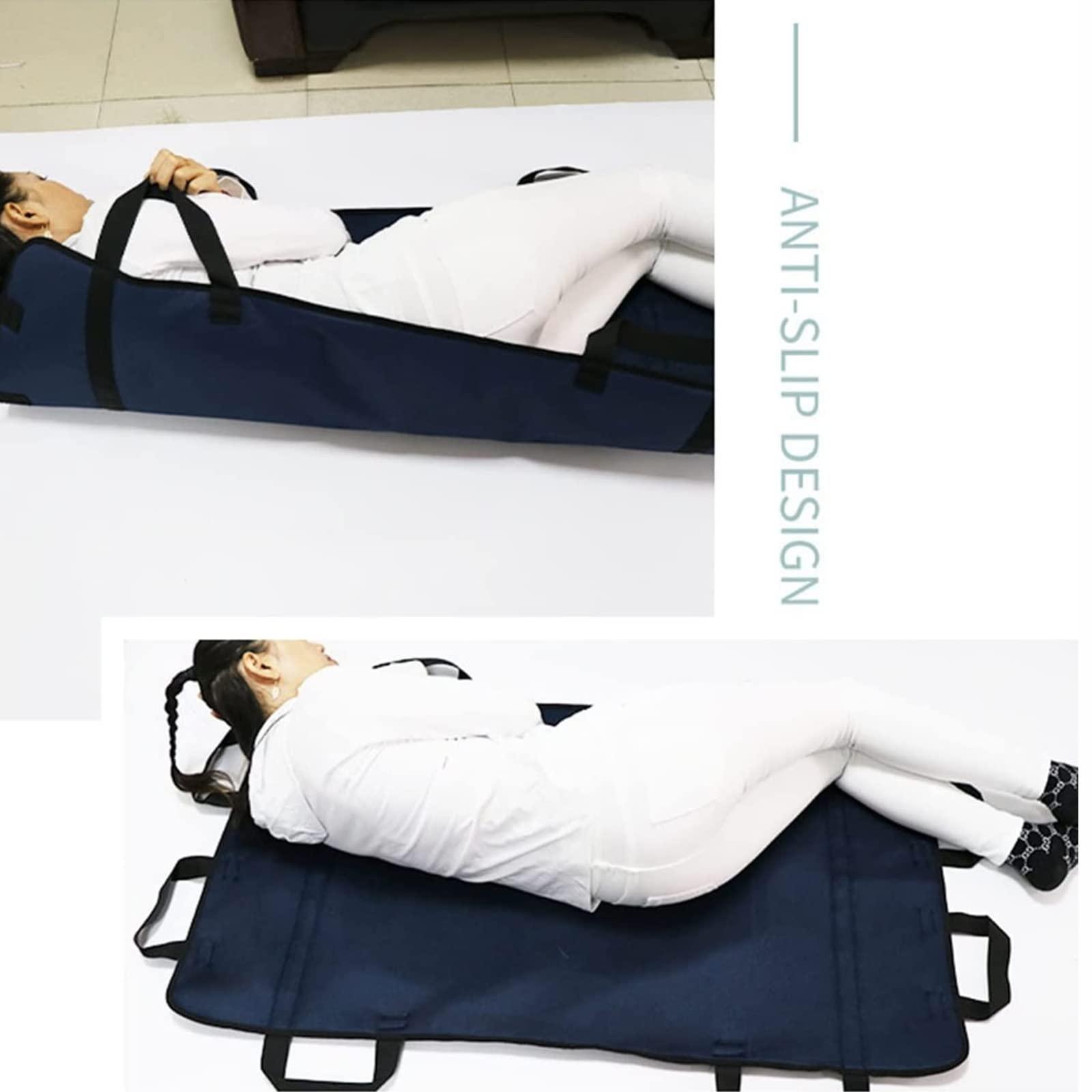 DINGFAN Transfer Blanket with Reinforced Handles,Multifunctional Bed Care Belt Turn Over Positioning Bed Pad, Reusable, Washable,for Patient/Elderly Lifting, Turning, Sliding, Moving