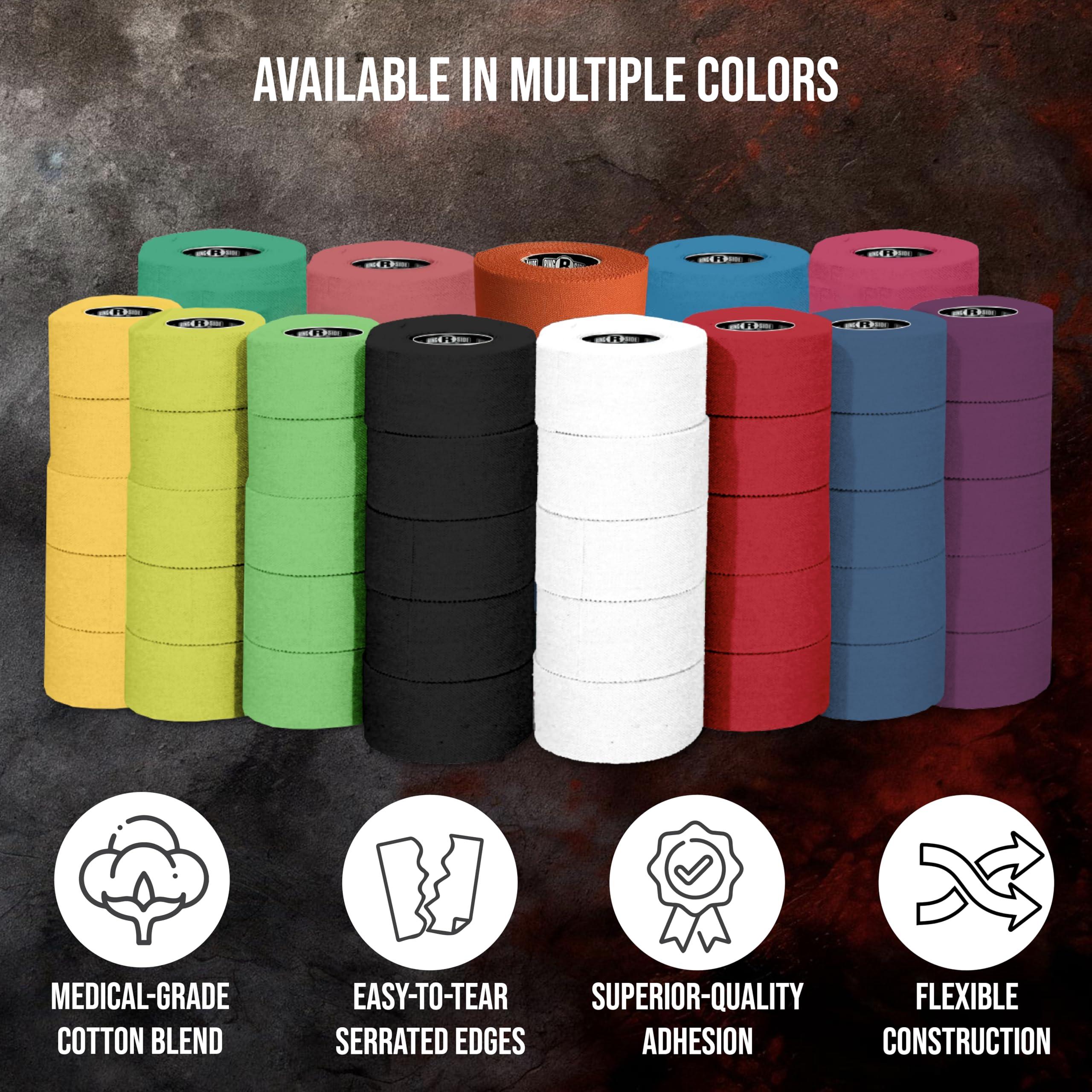 Ringside Ringside 1\" Athletic Trainers Tape, Cotton Kinesiology Tape for Combat Sports, Adhesive, Athletic Tape for Men and Women, 1\" x 30\', Purple, 15 Rolls