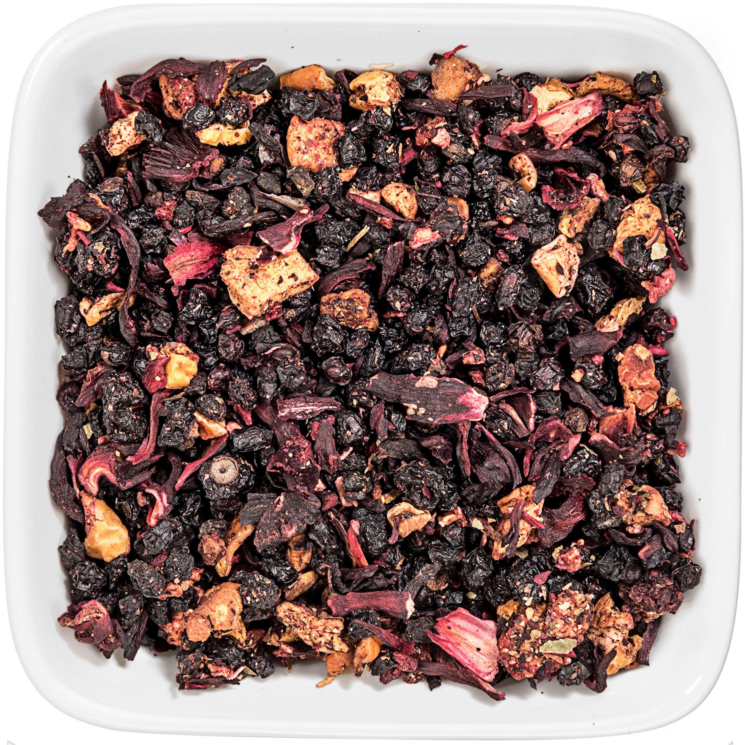 Tealyra Tealyra - Grandma's Garden Berry - Fruit Tea Blend - Hibiscus and Berries Based Herbal Loose Leaf Tea - Vitamines Rich - Caffeine-Free - Hot and Iced Tea - 220g (8-ounce)