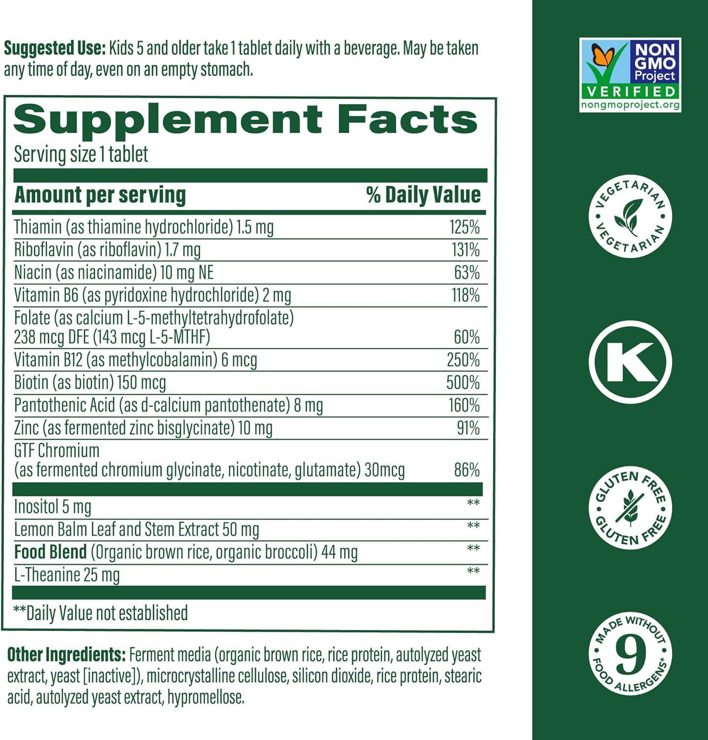 MegaFood MegaFood Kids B Complex - B Complex Vitamin Supplement, 8 B Vitamins - Vitamin B6, Vitamin B12, Folate, Biotin & More, Supports Cellular Energy Production, Vegetarian, Gluten Free 30 Mini Tablets