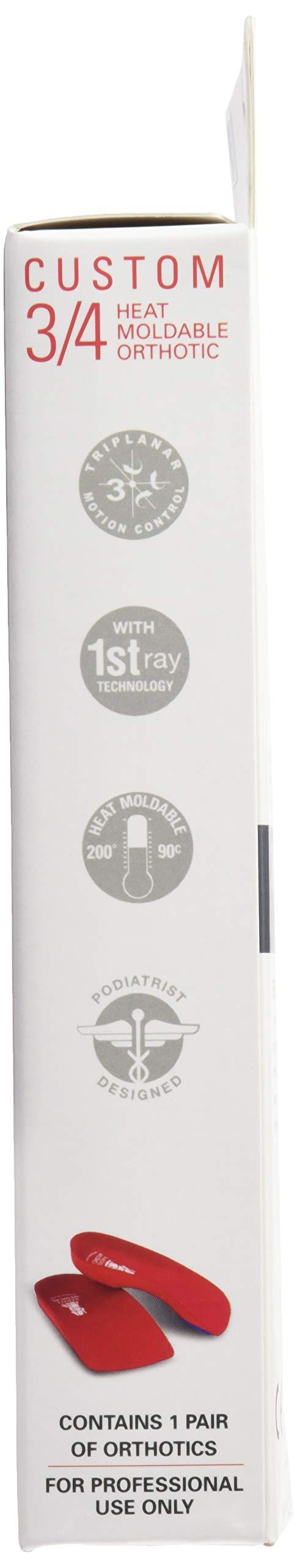 Vasyli Vasyli Custom 3/4 Length Insoles, Red, Small, Fast & Effective Pain Relief, Solid Biomechanical Control, Firm Density, High Performance Orthotic, Athletes, Overweight Patients, Heat Moldable