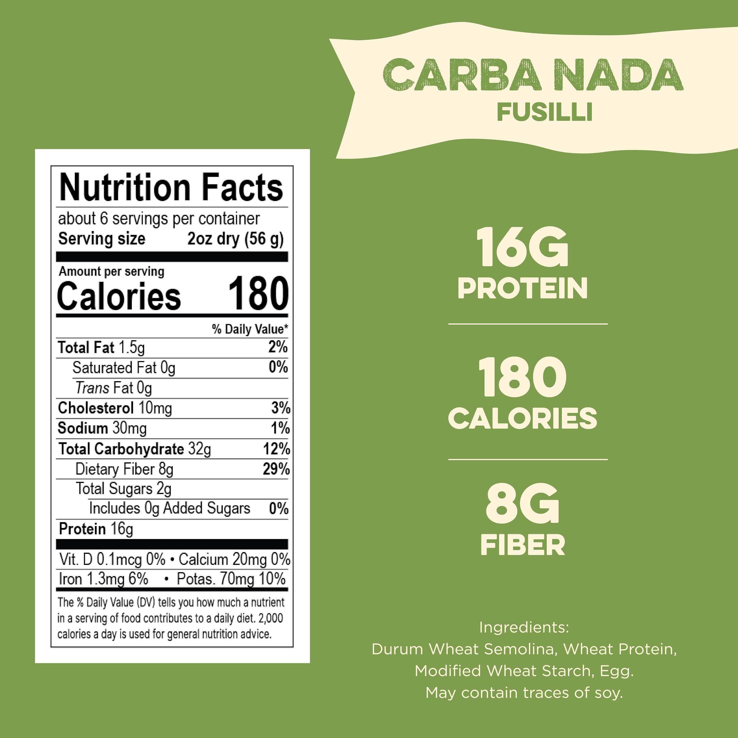 AL DENTE Al Dente Pasta Carba Nada Fusilli, 12 Oz (Pack of 6)