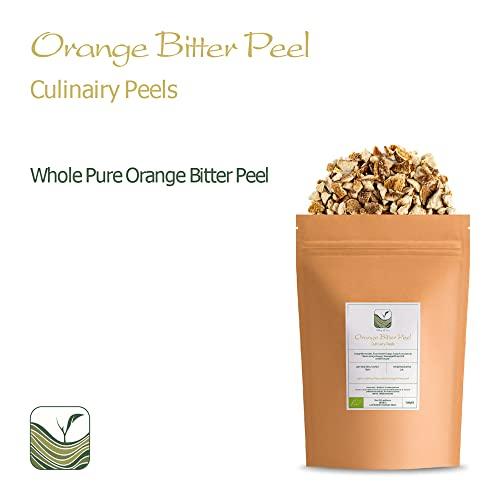 Valley of Tea Bitter Orange Peel Organic Zest - Orange Bitters Orange Zest For Baking Dry Orange Peel Dried Zest Dehydrated Oranges Dried Orange Peel Dried Bitter Orange Dried Orange Peel Bitter 100g