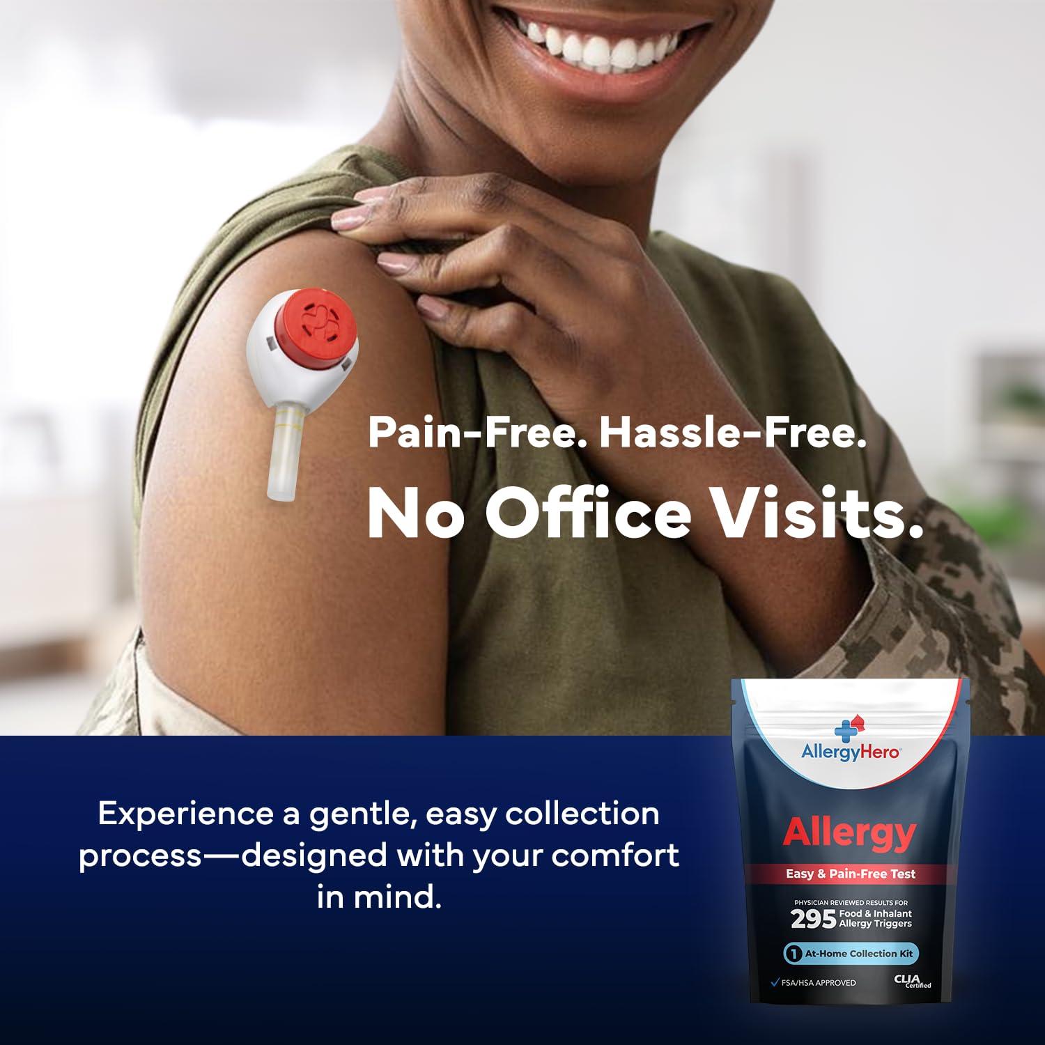 Better Life Science Comprehensive at-Home Food and Environmental Allergy Test Kit with 295 Triggers for Adults and Kids, Easy and Pain-Free Testing for Accurate Results