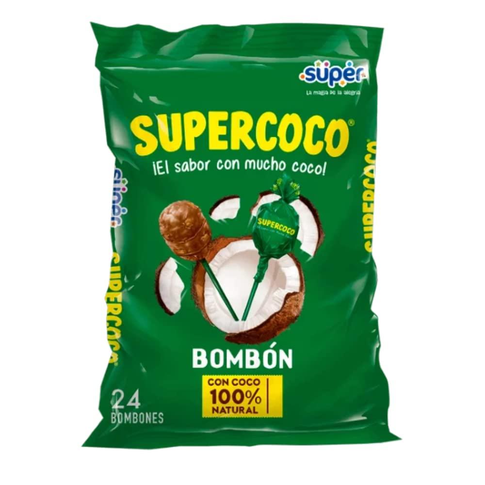 No applicable Supercoco candy Bonbon (2 pck - 24 count per pck) Colombian candy super coco candy colombian snack dulce colombiano Comida colombiana