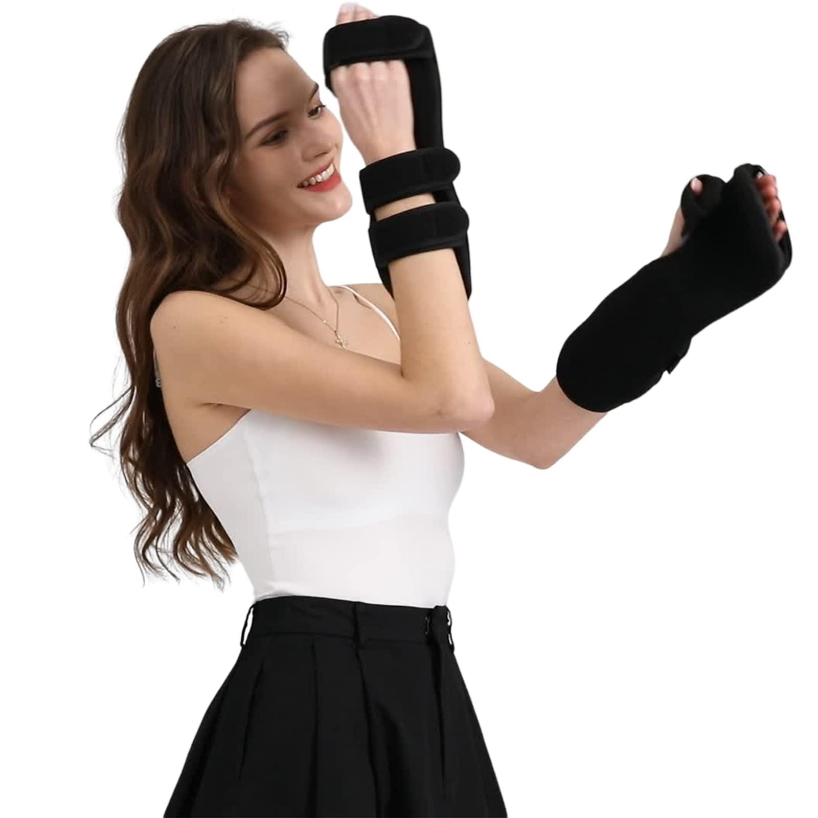 carezoe Carpal Tunnel Wrist Brace Night Support, Resting Hand Braces for Syndrome Tendonitis Carpelrx, Cockup Wrist Splint for Sleeping Sprained Pain Relief Orthopedic (Right, Medium)