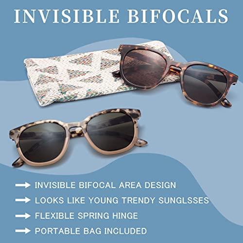 LianSan LianSan Womens Bifocal Reading Sunglasses Retro UV Protection Sun Readers With Spring Hinge Ladies Outdoors Readers,12031 S-TTPK 1.75