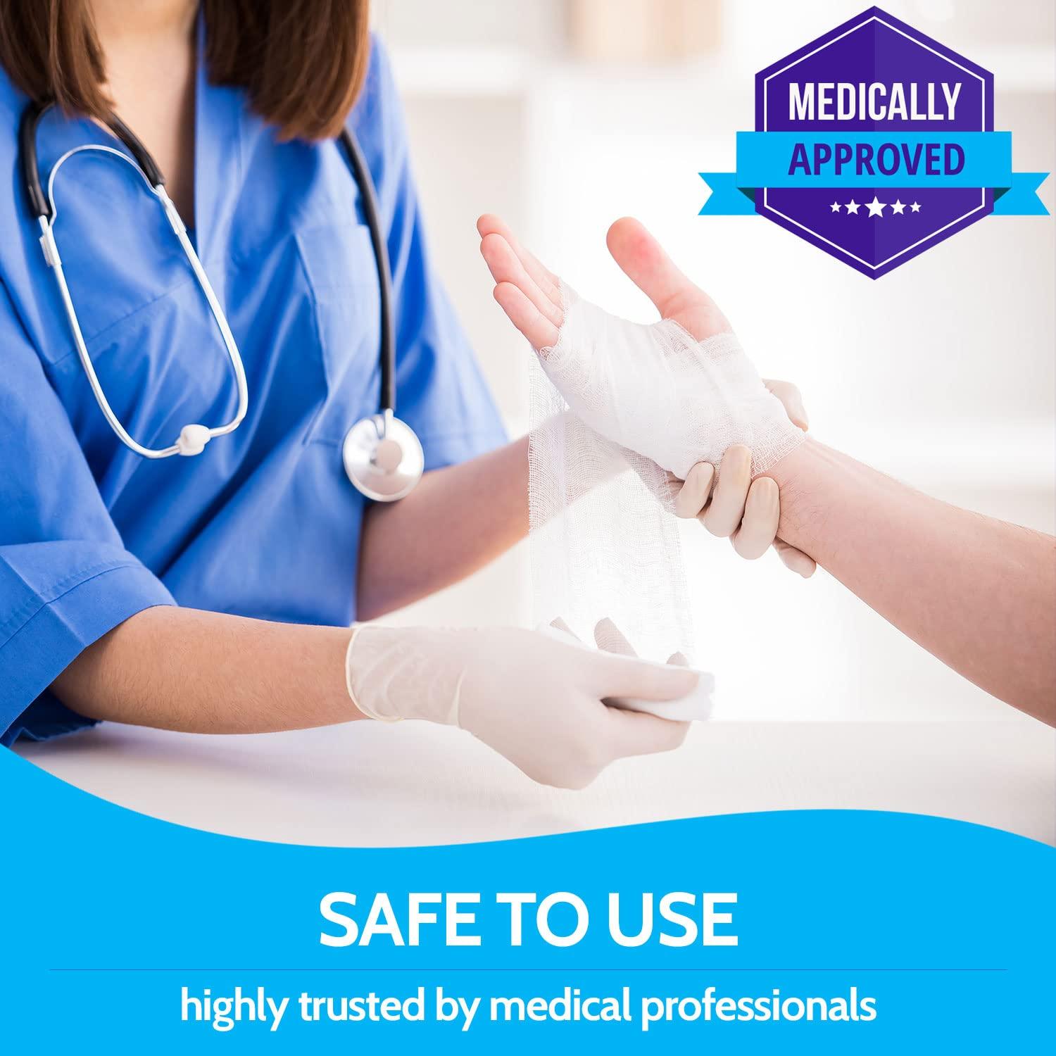 MEDca Gauze Bandage Rolls - (12 Pack) 3 in x 4.1 Yards Per Roll of Medical Grade Gauze Bandage and Stretch Bandage Wrapping for Dressing All Types of Wounds and First Aid Kit by MEDca, (3-Inch, 12 Pcs)