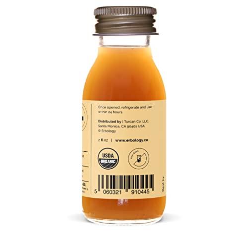 Erbology 100% Organic Bergamot Juice 12 Daily Shots (2 fl oz) - Supports Immunity and Collagen Production - High in Vitamin C and Bio-active Flavonoids - Straight from Farm in Italy - Undiluted - No Added Suga
