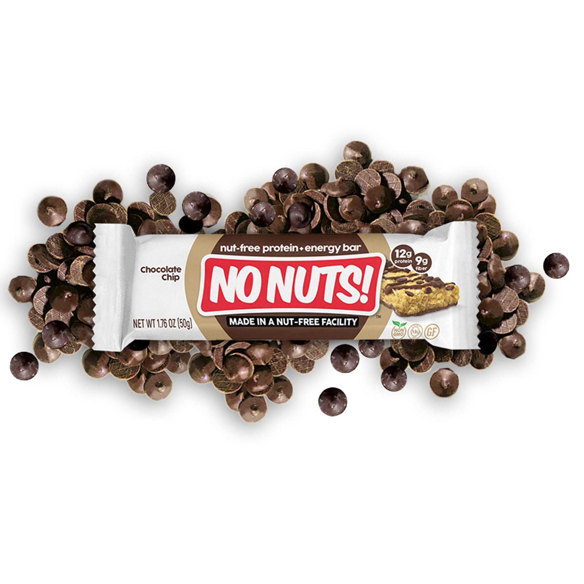 No Nuts! No Nuts! 100% Nut Free Dairy Free Vegan Protein Bars, Chocolate Chip, Organic, Kosher, Egg-Free, Non-Gmo & Dairy-Free Protein Bars