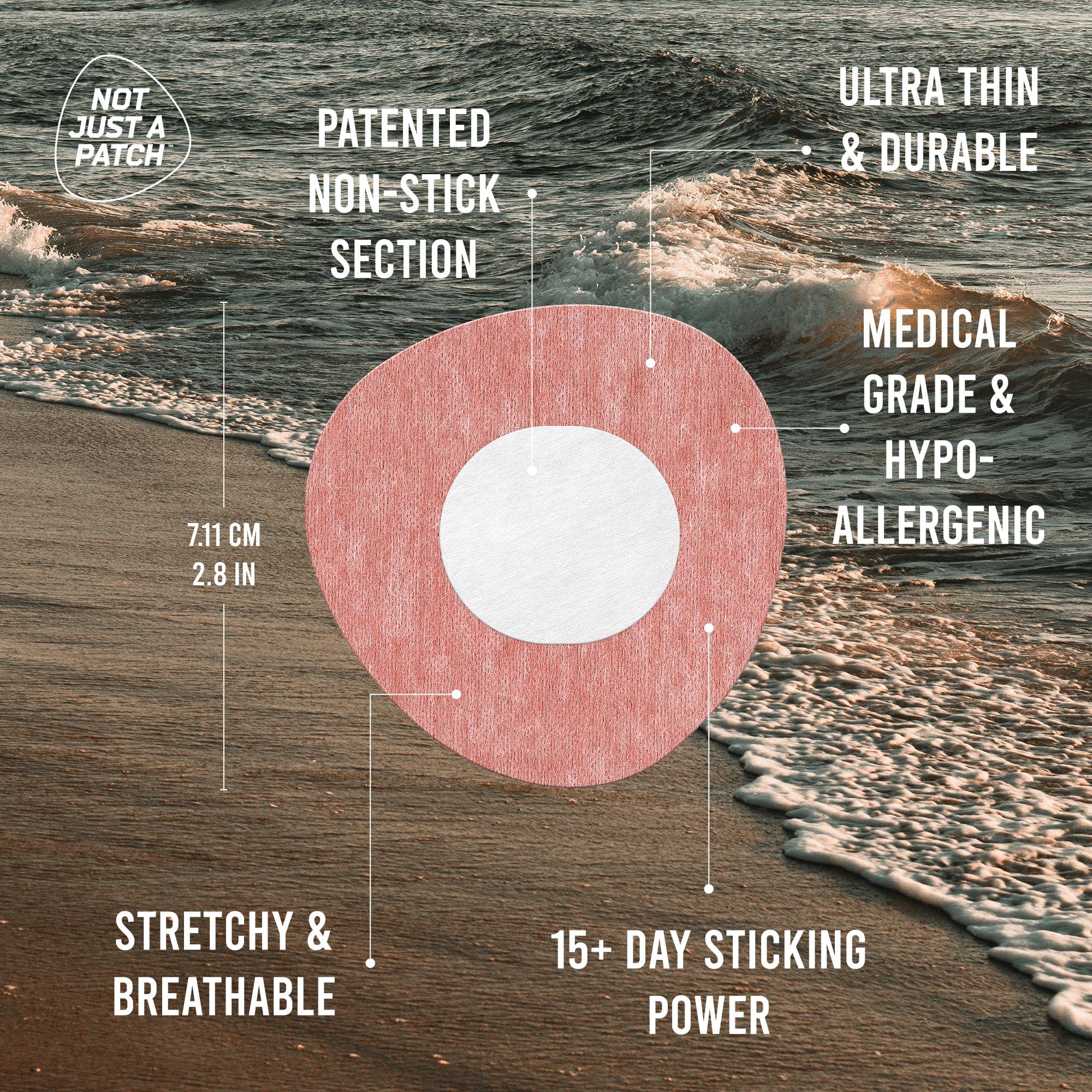 NOT JUST A PATCH Not Just A Patch Air Dexcom G7 Adhesive Patches (20 Pack) - Strong and Light Stelo CGM & Dexcom G7 Over Patches with Ultra-Hold 14 Day Adhesion, Durable Sensor Covers - Brown