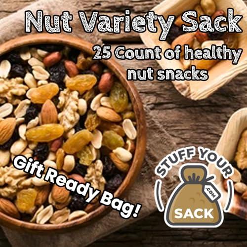 STUFF YOUR SACK Nuts Snack Packs/Healthy Snacks Variety Pack - 25 Count