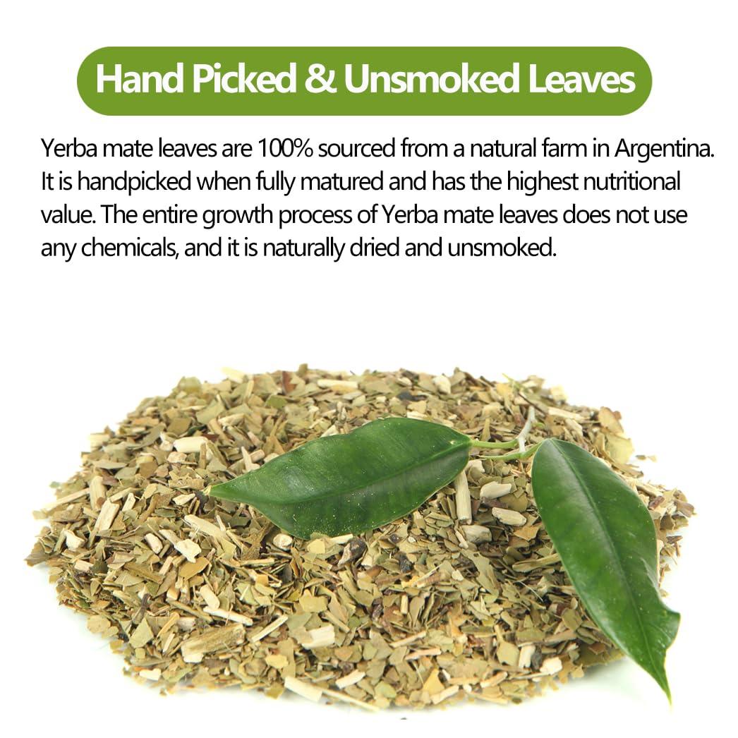 ULTHMOK Premium 100 Unsmoked Yerba Mate Tea Bags, Made with 100% Pure Yerba Mate Leaves, No Additives & Caffeine Free.