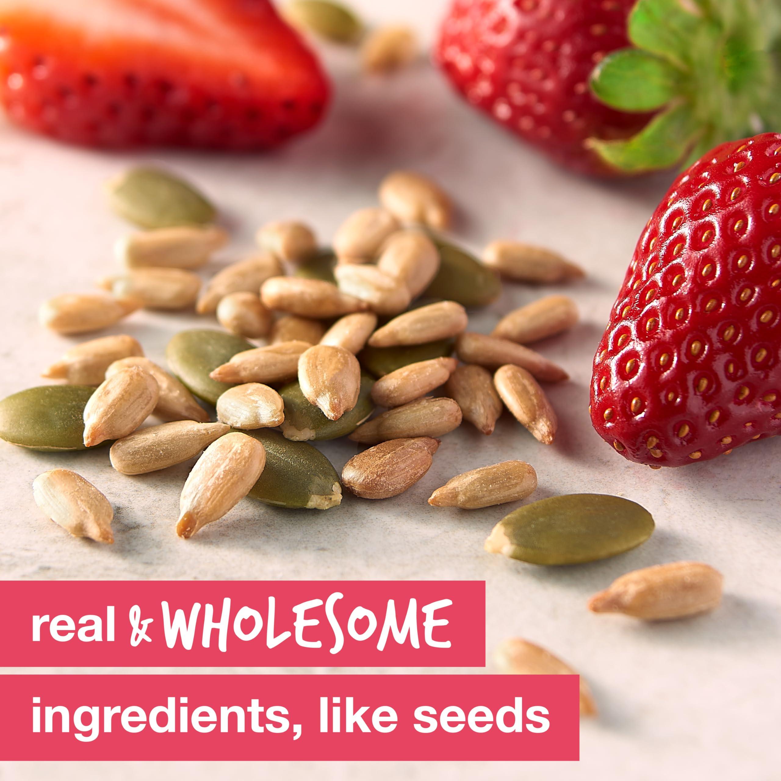 KIND KIND Seeds Fruit & Nuts Snack Bar, Strawberry Sunflower Seed | 5g Protein, High Fiber, Gluten Free Bars, 1.4 OZ, 6 Count
