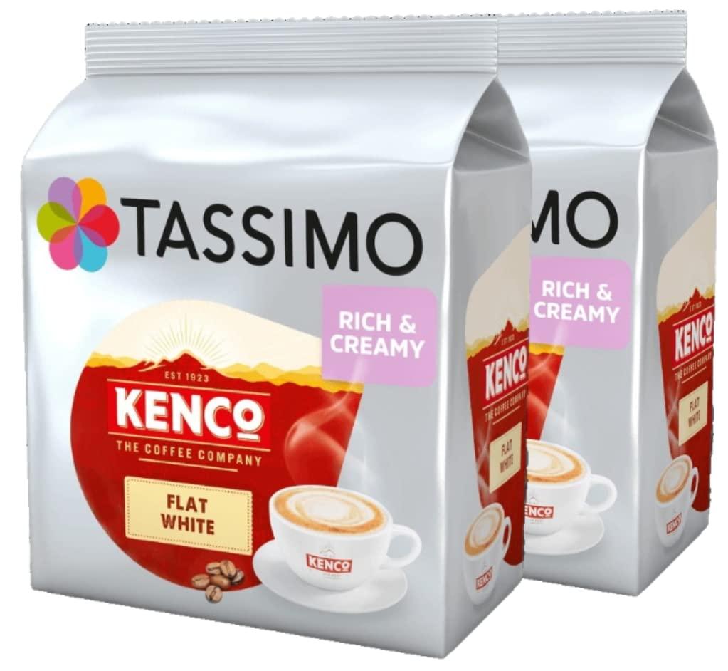 Coffee Shop Tassimo Kenco Flat White Coffee Pods (Pack of 2, Total 16 Servings)