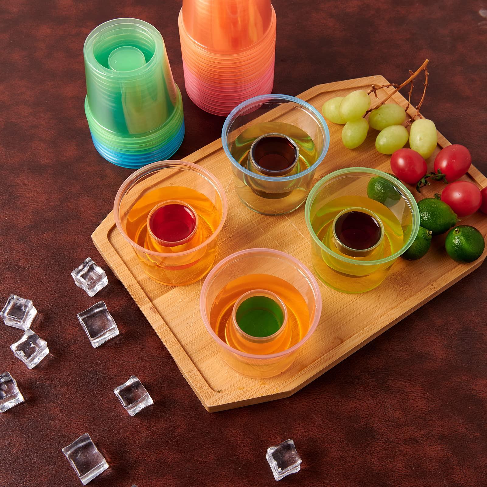 JOLLY CHEF JOLLY CHEF 200 Disposable Bomber Cups, Color Plastic Bomber Shot Glasses,Highly Durable and Reusable Shot Cups Perfect for Wedding, Thanksgiving, Halloween, Christmas Party