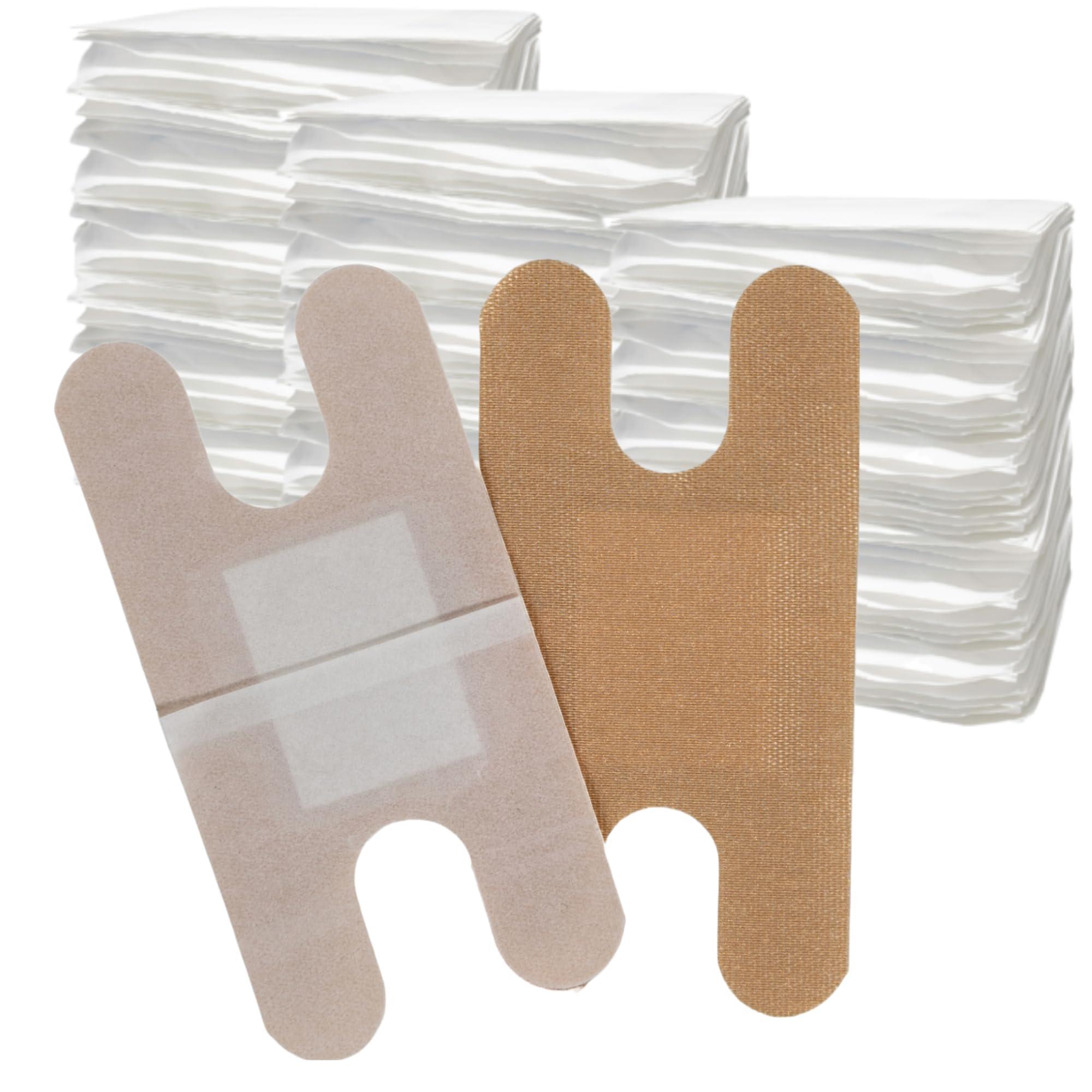 Vakly Adhesive Fabric Knuckle Bandages [Pack of 300] Sterile Heavy Woven Flexible Breathable Adhesive Bandages with Non-Stick Pad 3 x 1.5 (300)