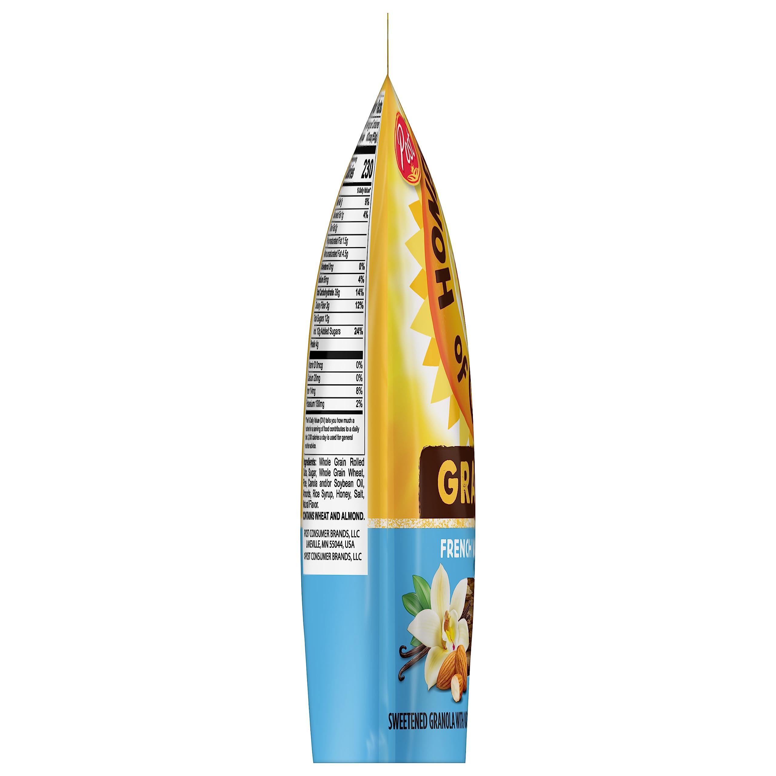 Honey Bunches of Oats Honey Bunches of Oats French Vanilla Granola Cereal and Snack, Good Source of Fiber, made with Whole Grain Breakfast Cereal, 11 Ounce Pouch