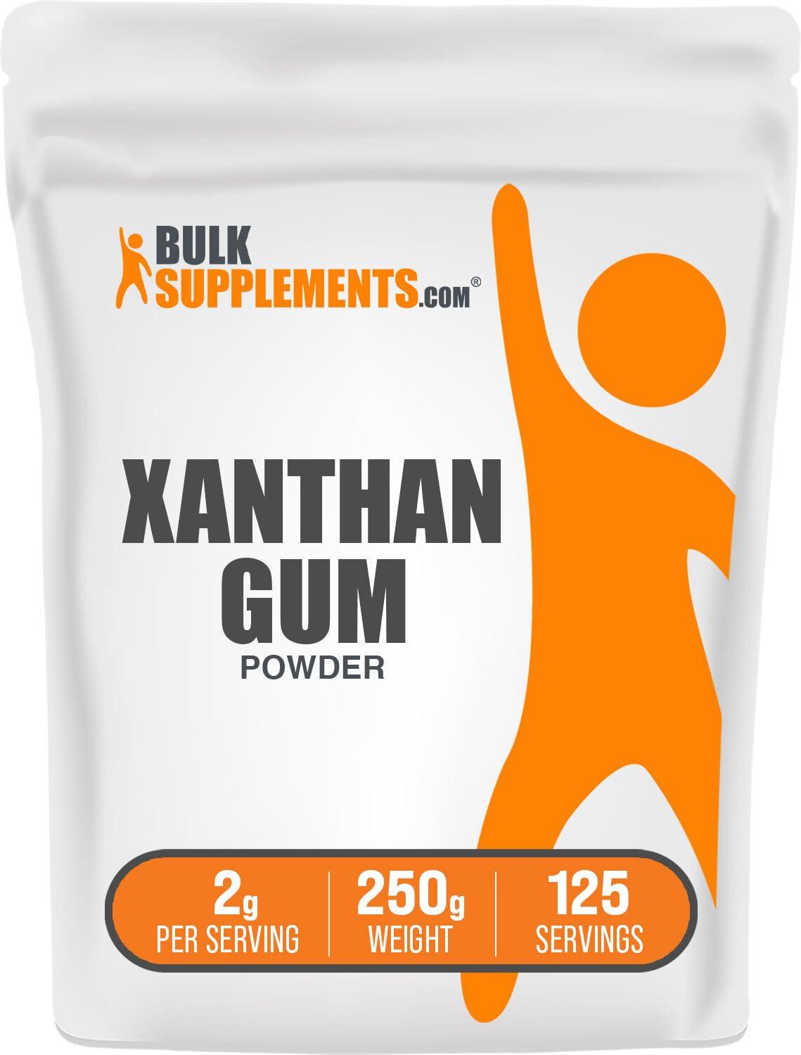 BULKSUPPLEMENTS.COM BulkSupplements.com Xanthan Gum Powder - Xanthan Gum Thickener, Xanthan Gum for Baking - Xanthan Gum Gluten Free, Food Grade, 2g per Serving, 250g (8.8 oz) (Pack of 1)