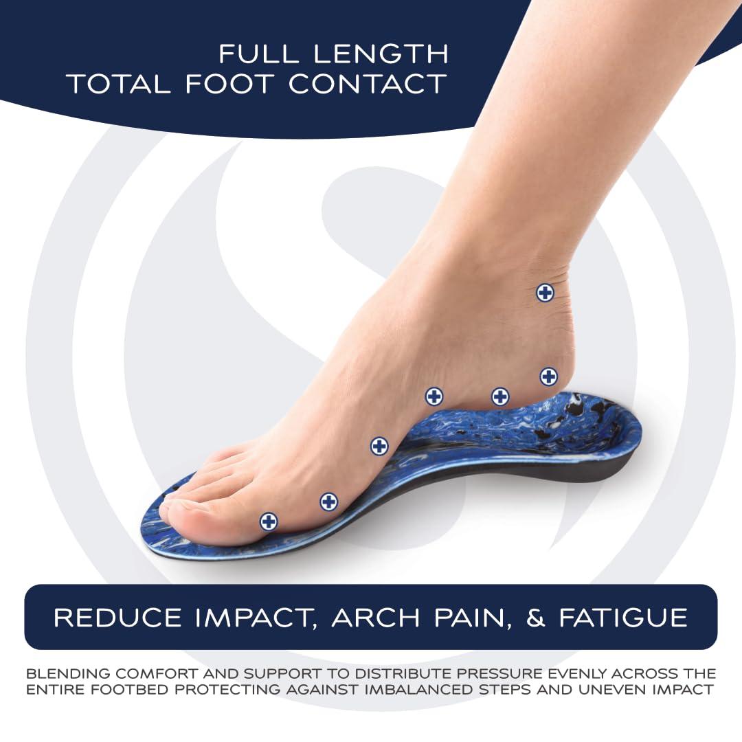 SoleAid SoleAid XT2 Performance Insoles - Light Weight, High Rebound, Shock Absorbing, Anti-Fatigue, Full Length Functional Foot Orthotics with Semi-Rigid Arch Support (Men\'s 12-12.5 / Women\'s -)