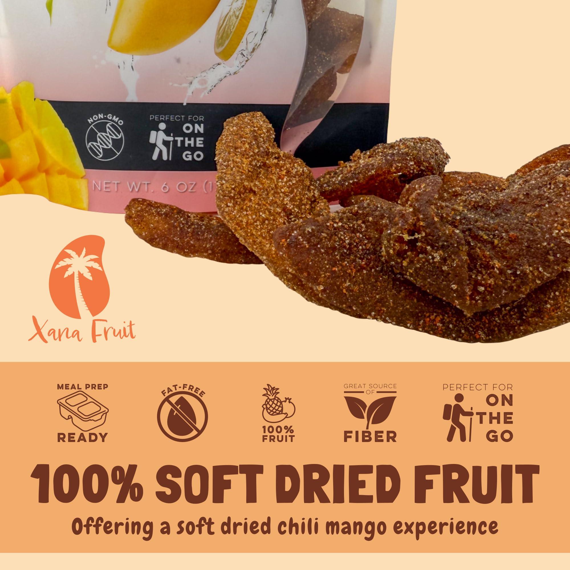 Xana Fruit Xana Fruit Soft Dried Fruit - Chili Mango Dried Fruit, 100% Fruit, Resealable Bag For Convenience, 6 Ounces
