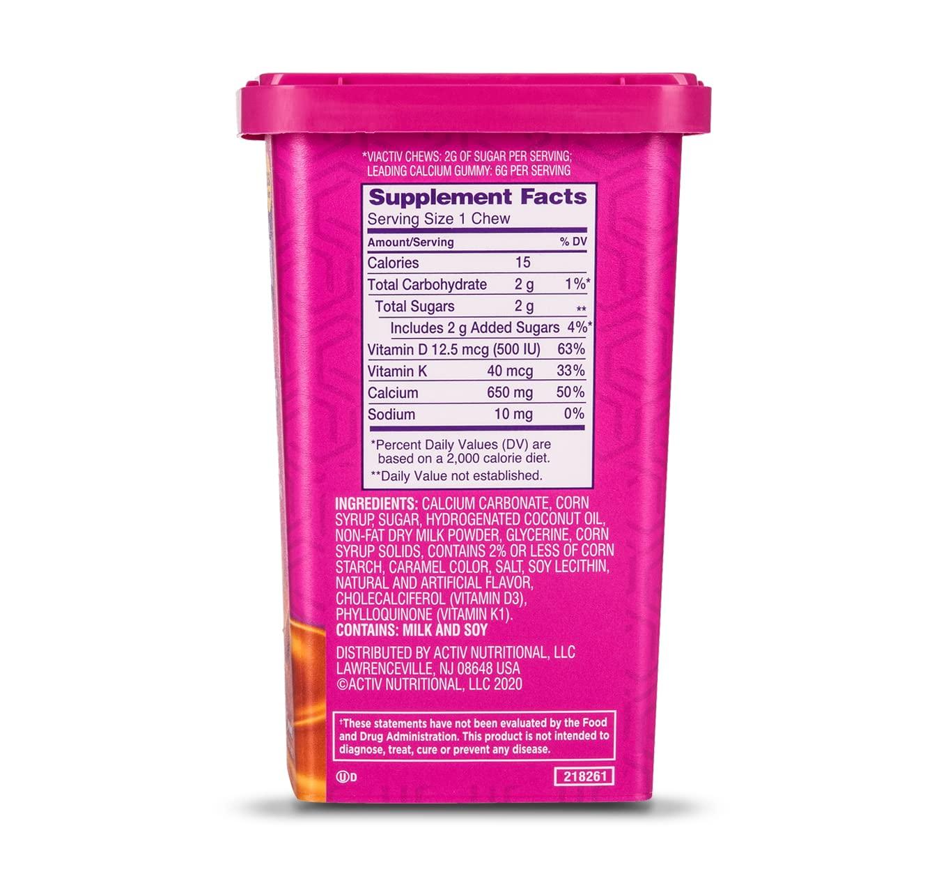 Viactiv Viactiv, Calcium Plus D, Soft Chews, Caramel - 100 soft chews, Pack of 6