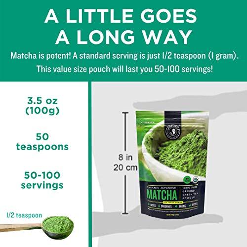 Jade Leaf Matcha Jade Leaf Culinary + Ceremonial Matcha Bundle - Organic Matcha Green Tea Powder Culinary Pouch (100g) and Ceremonial Pouch (30g)