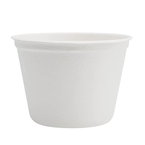 Restaurantware Restaurantware Pulp Tek 5 Ounce Earth-Friendly Coffee Cups, 100 Disposable Party Cups - For Hot Or Cold Drinks, Microwavable, White Bagasse Sustainable Cups, Made From Sugarcane, Freezable
