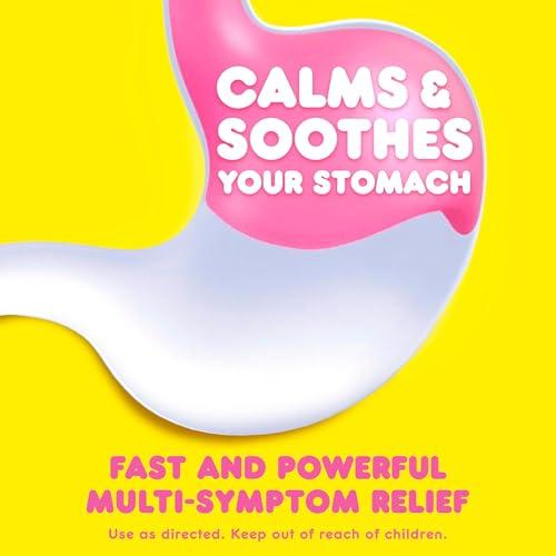 Foster & Thrive Foster & Thrive Stomach Relief Liquid for Nausea, Heartburn, Indigestion, Upset Stomach, Diarrhea - Fast Relief for 5 Symptoms, Antidiarrheal, Bismuth Subsalicylate 525 mg, Original, 8 oz (Pack of 3)