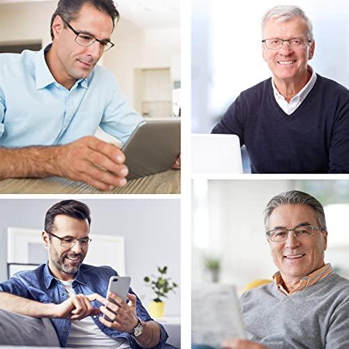 WEIMELTOY WEIMELTOY 3-Pack Blue Light Blocking Reading Glasses, Stylish Metal Full Frame Computer ReadersMen\'s and Women\'s Filter UV Ray/Computer Glare Comfort Spring Hinge Readers(Mix Color,+2.5)