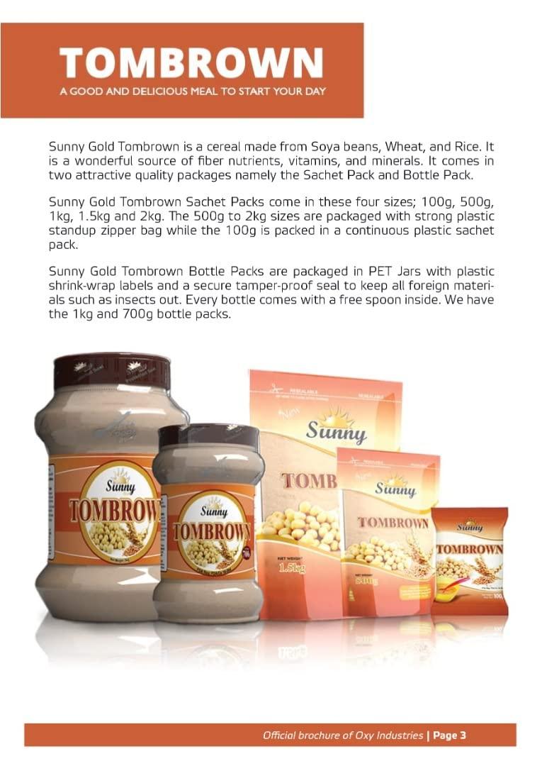 Sunny Gold Sunny Gold Tombrown Cereal 2.2LB (1KG) Sachet - Tom Brown Porridge