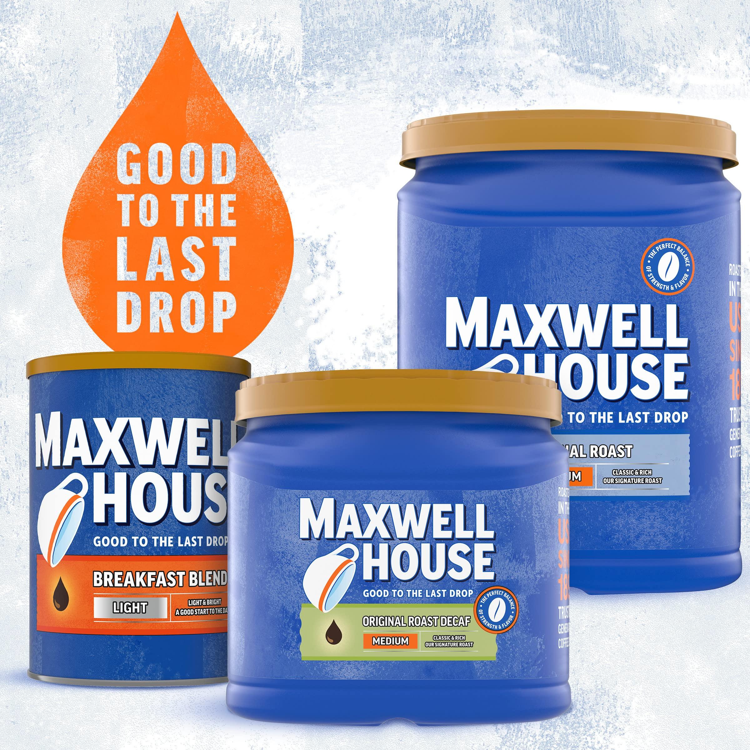 MAXWELL HOUSE Maxwell House Decaffeinated Original Medium Roast Ground Coffee, 29.3 oz Canister