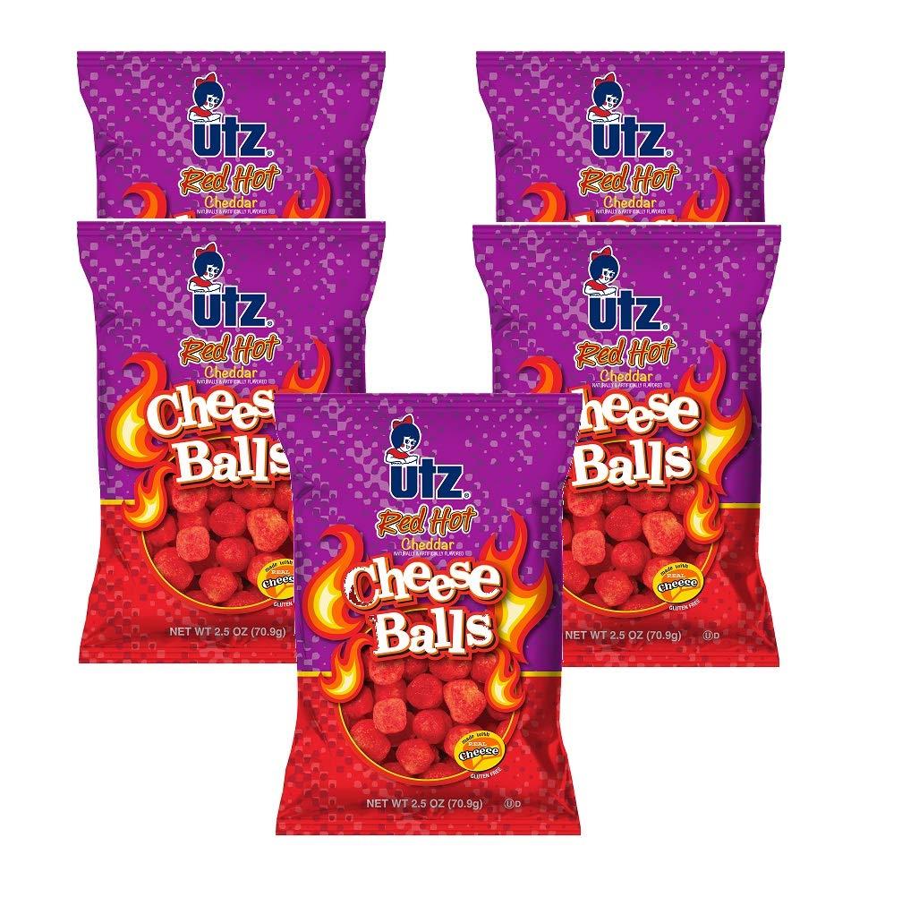 Utz Utz Red Hot Cheese Balls | 2.5 oz | Pack of 5