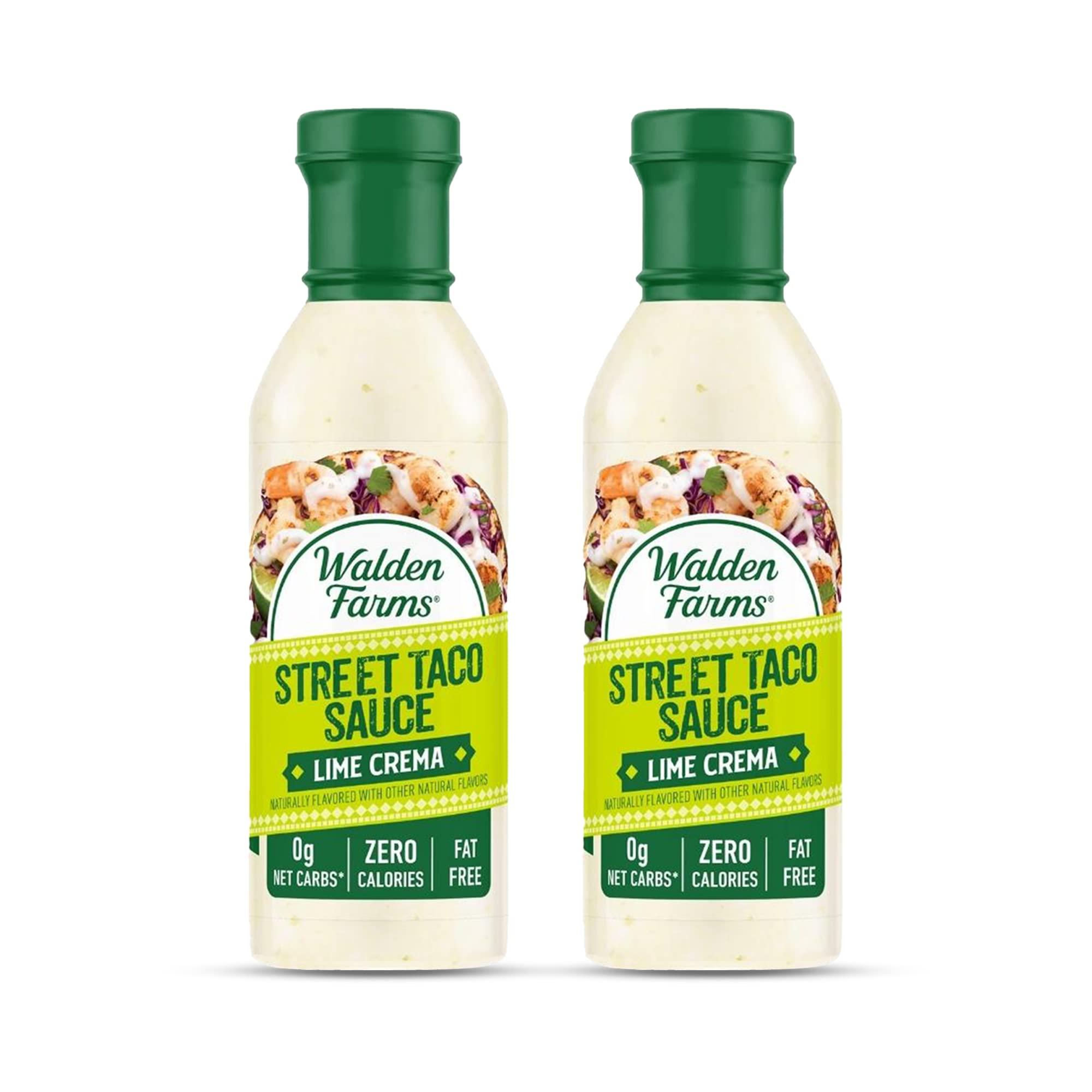 Walden Farms Walden Farms Street Taco Sauce Lime Crema - Calorie-Free, Gluten-Free, Low Carb, Keto-Friendly, Sugar-Free, Tangy Lime Crema Flavor, (12 oz Bottle x 2)