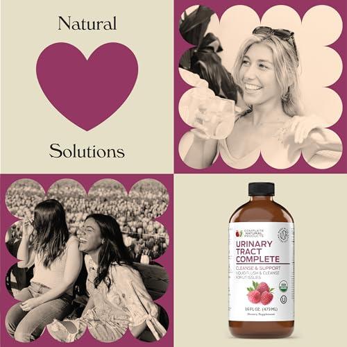 Complete Natural Products Complete Natural Urinary Tract Complete 12oz - Liquid Supplement for Urinary Tract Health with Organic Cranberry, D-Mannose, Beet Root, Fennel Seed, and Turmeric