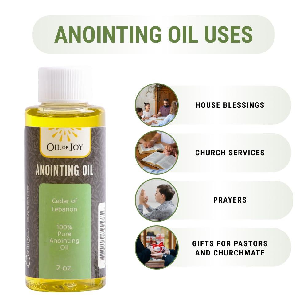 Swanson Christian Products Cedar of Lebanon Anointing Oil 2 Oz Christian Anointing Oil Represents Divine Strength and Protection Holy Anointing Oil by Oil of Joy