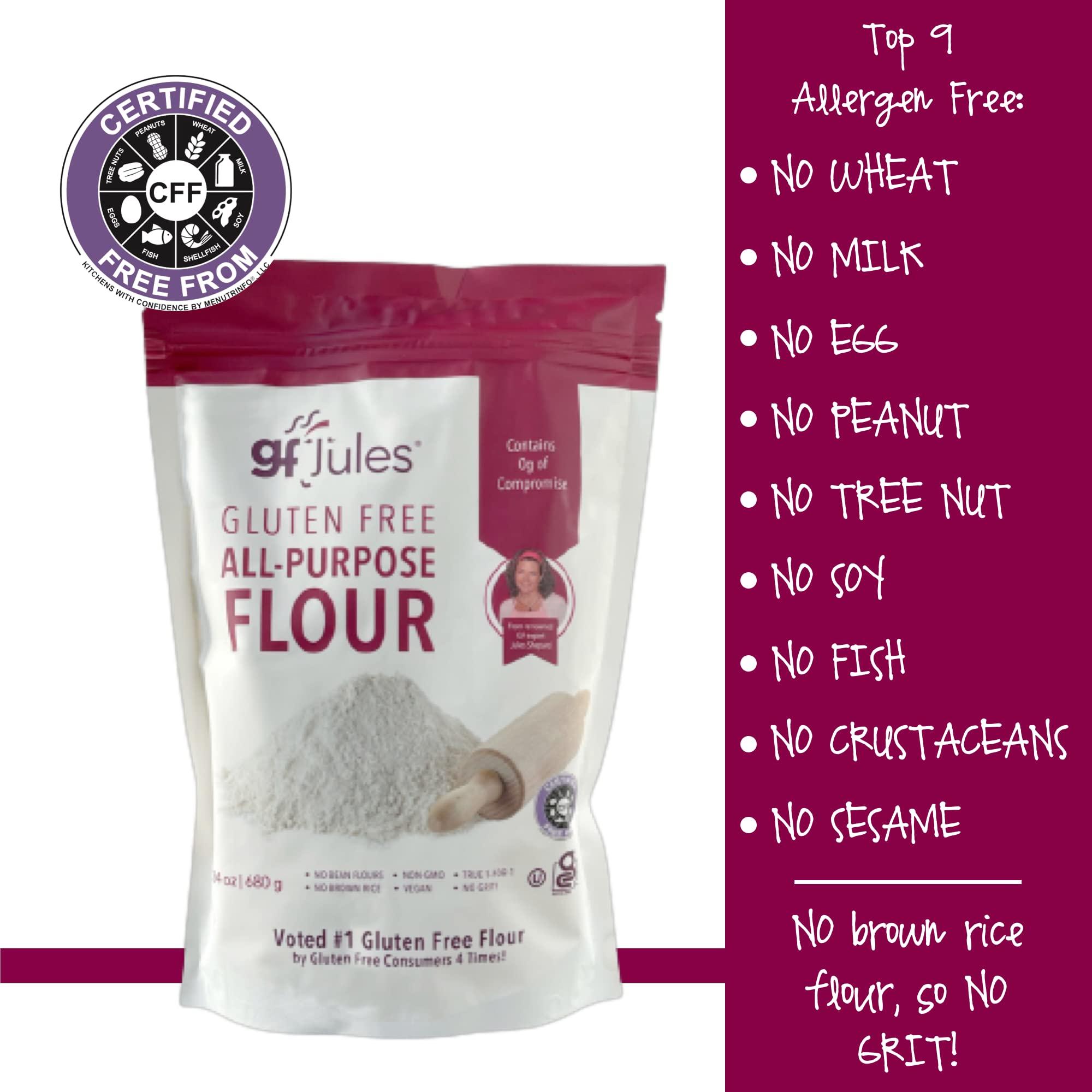 gfJules gfJules Certified Gluten Free All Purpose Flour and Bread Mix | No Grit, Non-GMO, Vegan & Kosher | Cup for Cup Baking Alternative to Regular Flour | Voted #1 by Gluten Free & Celiac Consumers