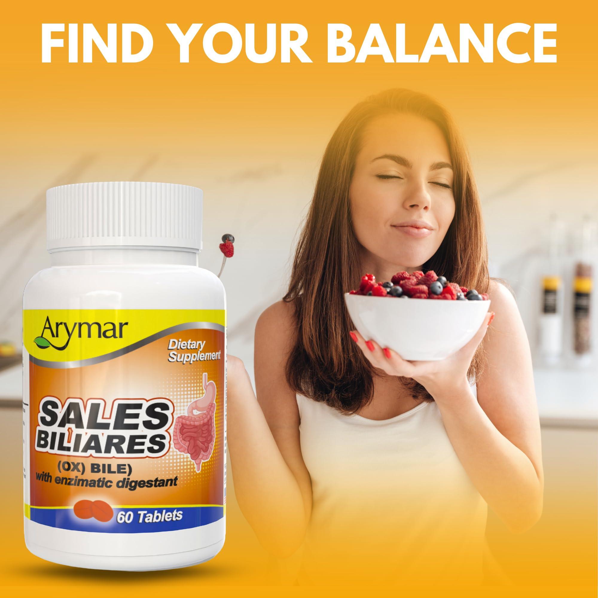 Arymar Arymar Sales Biliares Ox Bile with Digestive Enyzmes 60 Tabs