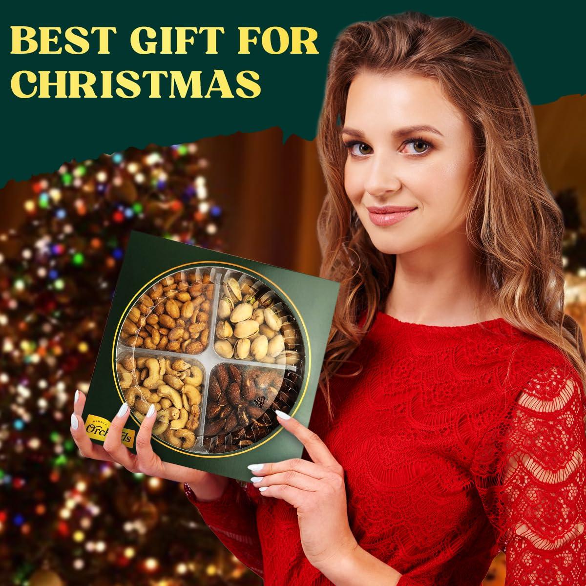 Simple Orchards Nuts Gift Basket - Gift Basket of Cravings Gourmet Nuts Collection, Healthy Kosher Snacks, Premium Mixed Nuts Gift Box Bouquet Platter Perfect for Holiday Gifts.