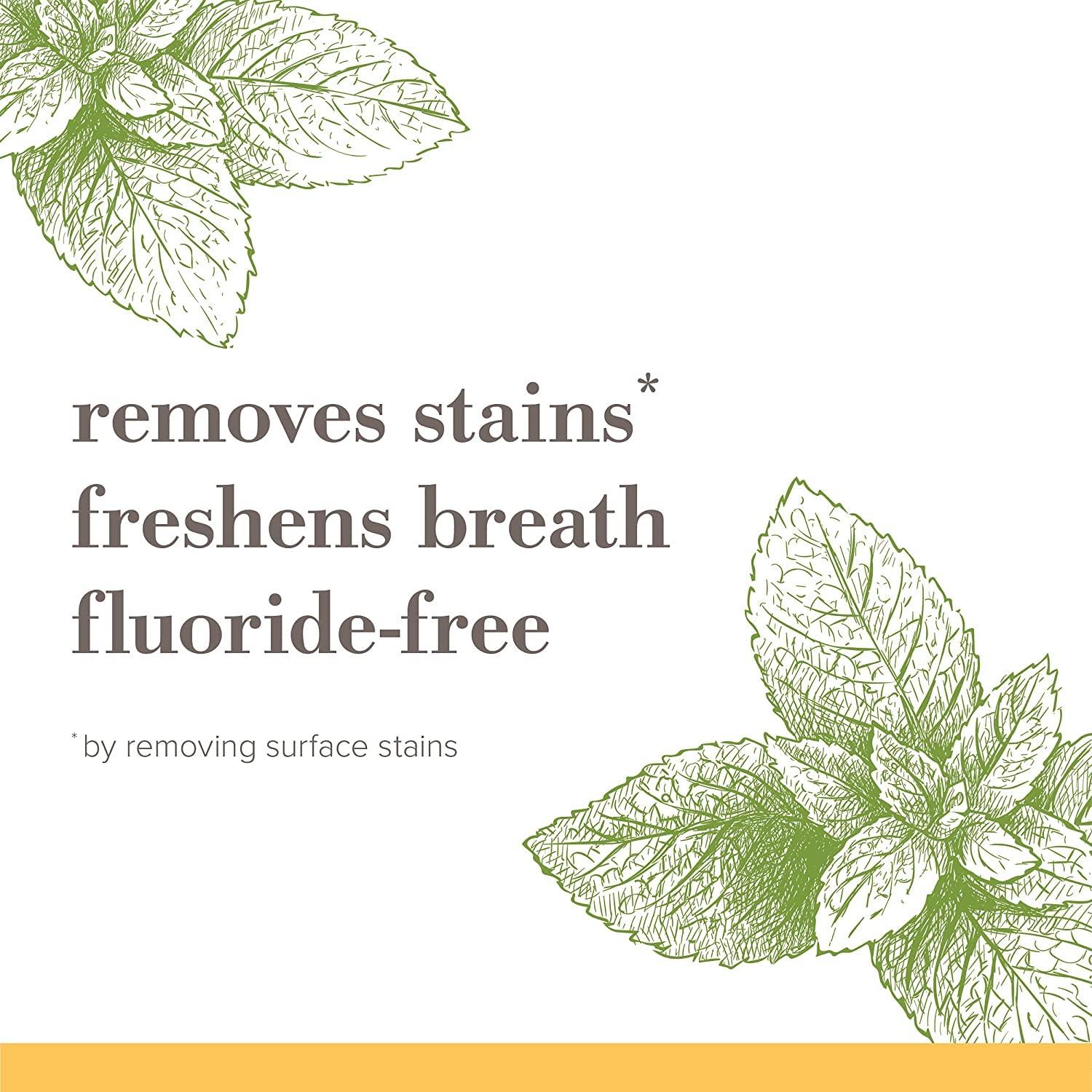 Burt's Bees Burt’s Bees Toothpaste, Natural Flavor, Fluoride-Free, Purely White, Zen Peppermint, 4.7 oz, Pack of 3