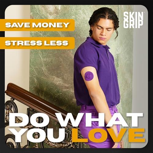 Skin Grip Skin Grip Adhesive Patches for Freestyle Libre 2 CGM Waterproof & Sweatproof Adhesive for 10-14 Days, Pre-Cut Adhesive Medical Tape, Sensor Cover 20 Pack, Power Pack