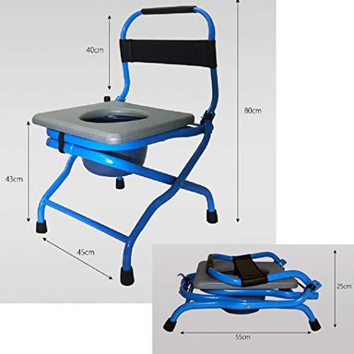 SYTH Medical Bedside Commode Toilet Seat,Folding Mobile Toilet for The Elderly Simple Toilet Chair,Sitting Side Chair Toilet Chair,Perfect for Camping, Hiking, Trips, Construction Sites, and More
