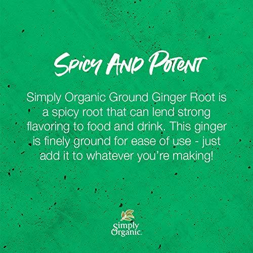 Simply Organic Simply Organic Ground Ginger Root, Certified Organic | 1.64 oz | Pack of 3 | Zingiber officinale Roscoe