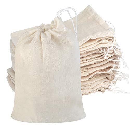 Tayfremn Tayfremn Cotton Drawstring Bags, Reusable Muslin Bag Natural Cotton Bags with Drawstring Produce Bags Bulk Gift Bag Jewelry Pouch for Party Wedding Home Storage, Natural Color (4 x 3 inches)