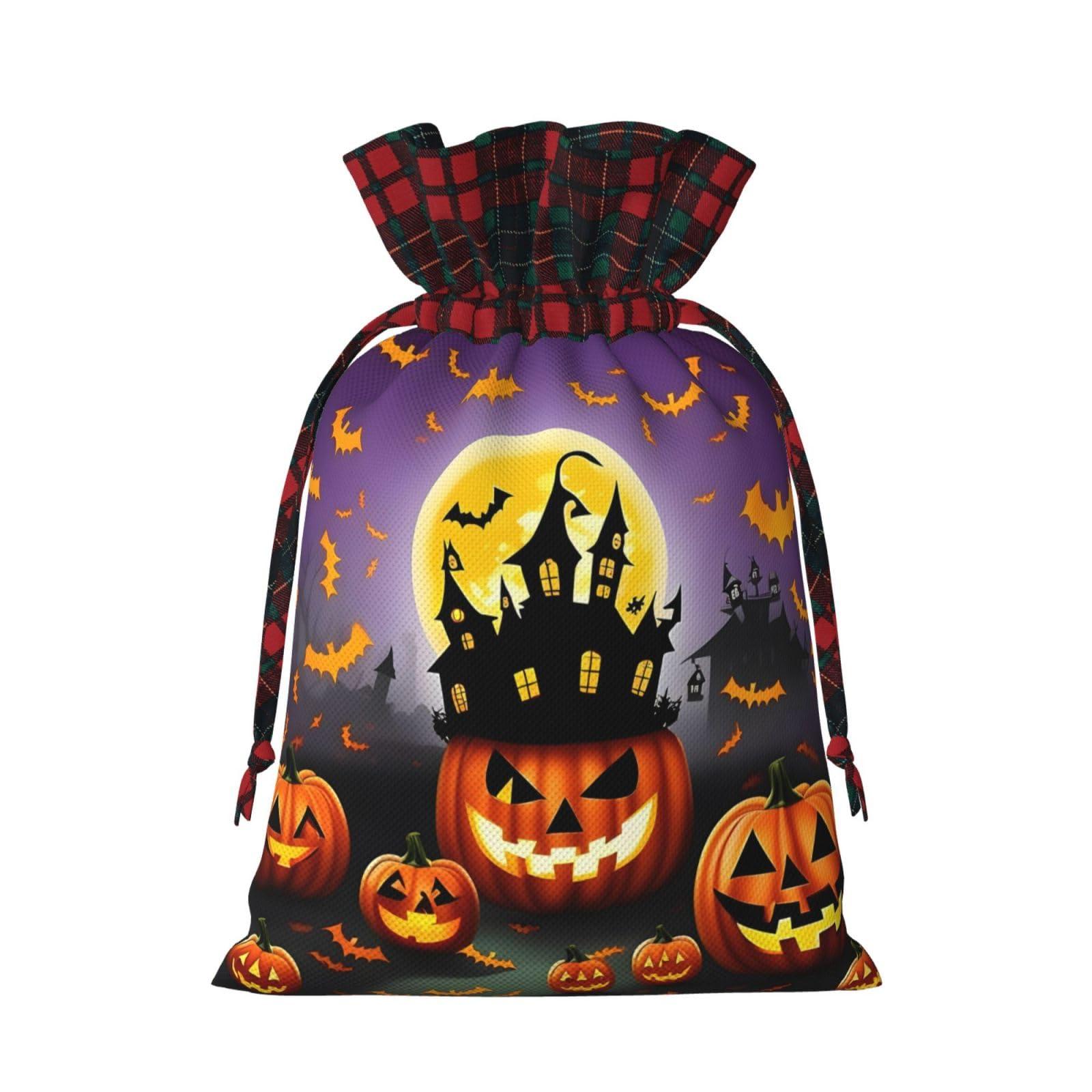 Ogniwo Ogniwo Happy-Halloween-Day-Trick-Or-Treat Xmas Gift Bags, Candy Bags For Wrapping Gifts For Halloween, Birthday, Wedding,8.3 X 11.8 In
