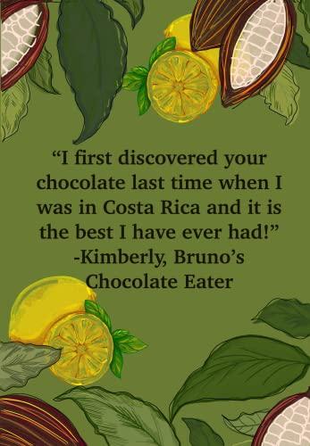 BRUNO'S CHOCOLATES Kakoart Bruno's Chocolate | Chocolate Bars with flavors, 1.75oz/50g, 7 pack | Organic Single Origin Trinitarian Cacao from Costa Rica, certified by the USDA, Gluten free, Vegan (70% Lemon)
